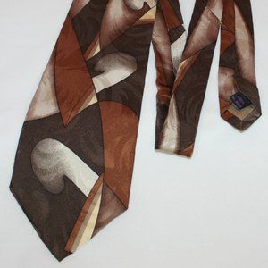 Carlo Palazzi Groovy Pattern Silk Tie